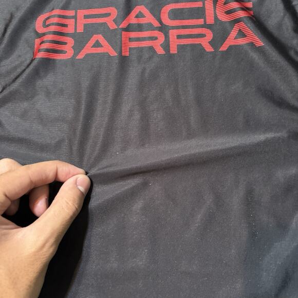Gracie Barra Rash Guard Shirt Mens Small Black Red Compression Equipe Gym - Picture 5 of 8
